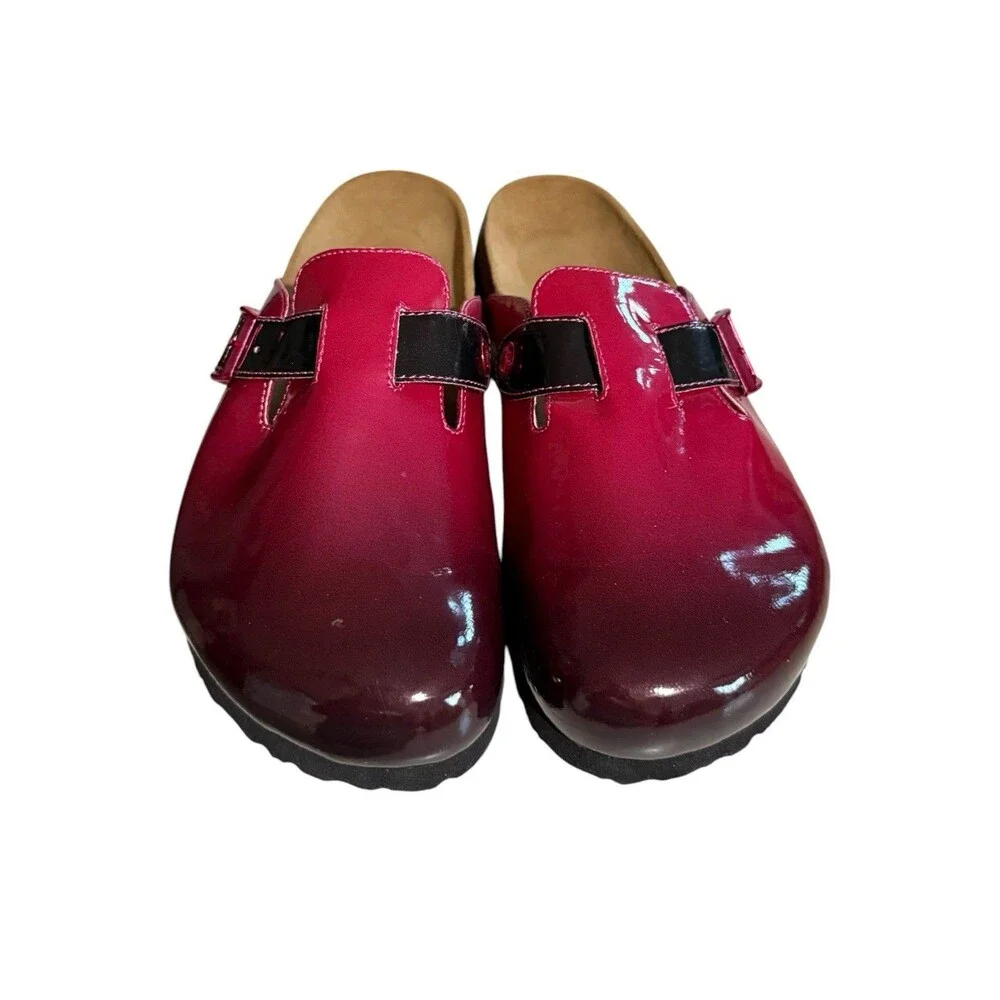 Womens Birkenstock Betula Rock Fuchsia Studded Leather Clog Slip On 40 US 9 - Picture 4 of 8